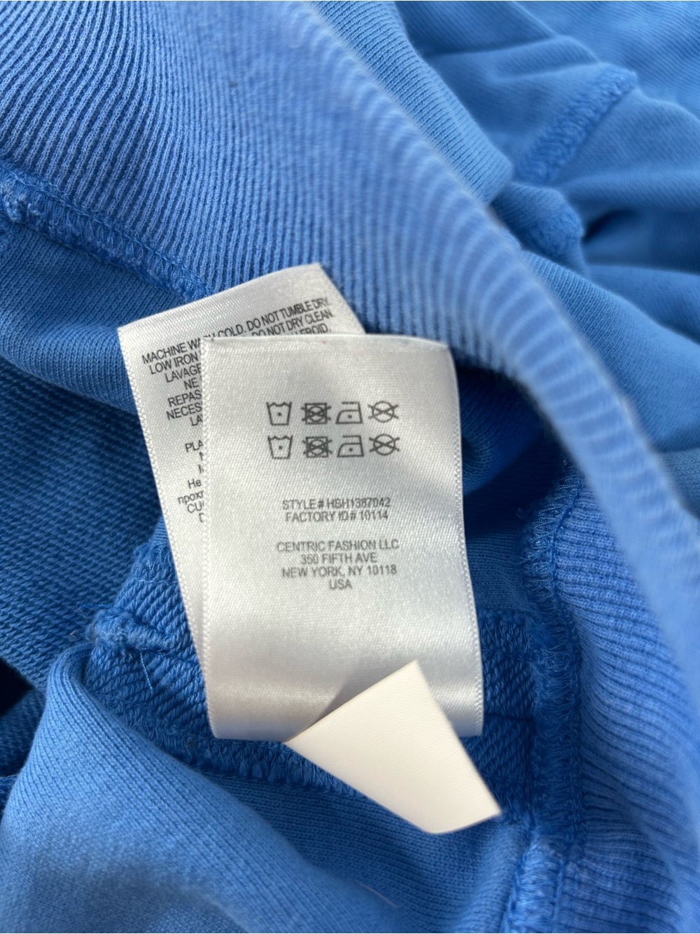 Hervé by Hervé Leger Sky Blue Drawstring Hoodie - Picture 7 of 11
